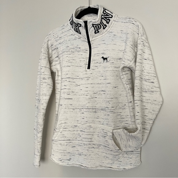 Pink Marled French Terry Cloth Pull-over Sweatshirt Size XS - Picture 2 of 11